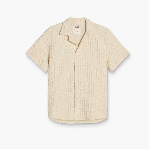 OAS Other - OAS Ecru Cuba Waffle Shirt